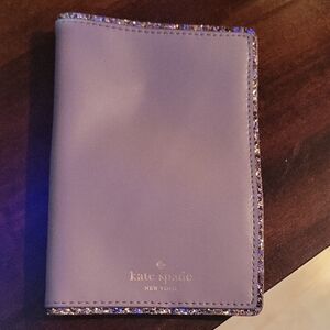 kate spade Lavender Passport Cover with Glitter Edge